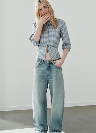 Джинси zara baggy fold up 36 розмір, s, s/m, m 5575/135/406