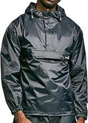 Peter storm men's packable backpacking hiking cagoule, black