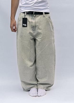 Широкі джинси pull&bear skater fit сірі  пулбір скейтер baggy беггі