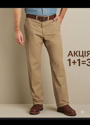 1+1=3 🔥 крепкие мужские брюки duluth trading co с ластовицей батал / брюки чинос 56-58.