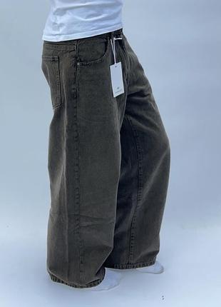 Широкі джинси pull&bear wide leg super baggy пулбір супер беггі штани