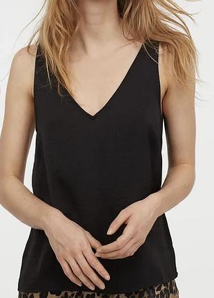 Легенька майка в чорному кольорі від h&m 🖤