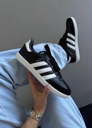 Adidas samba black / white sole