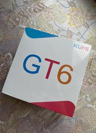 Новий запакований смарт годинник чорний з сірим kumi gt 6