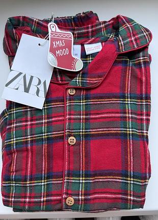 Zara червона піжама в клітинку на 3 роки