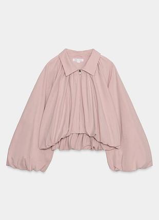 Куртка піджак вітрівка бомбер з обʼємними рукавами zara