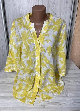 Блуза жіноча з 100% бавовни від британського бренду marks & spencer розмір 14💞