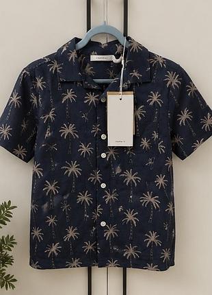 🌴 стильна сорочка name it для хлопчика 💙 розмір 122-128