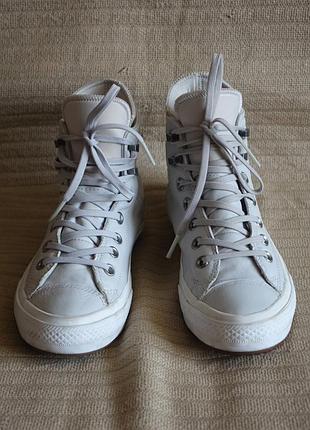 Высокие белые кожаные кроссовки converse chuck taylor all star counter climate waterproof 38 р.