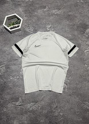 Футболка nike dri-fit оригінал біла чоловіча спортивна футболка найк футбольна