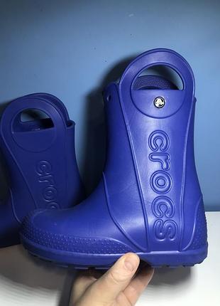 Чобітки crocks крокс сині розмір j3 22см дутіки