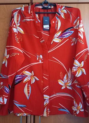 M&amp;s collection - красивый блузон 🌺 принт 🌺 пуговки🌺 бангладеш 🌺 бренд🌺