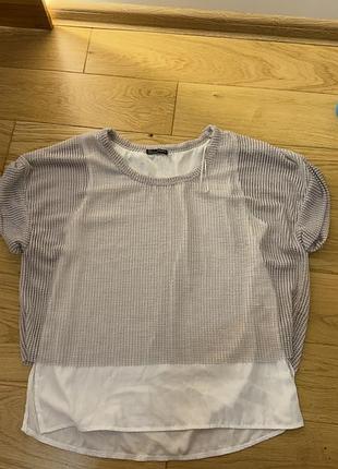 Блуза подвійна zara сіточка