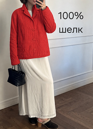 Пиджак, жакет, стеганая ветровка 100% шелк,   ppep, l-xl