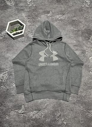 Худі under armour оригінал сіре кофта з капюшоном андер армор чоловіча толстовка
