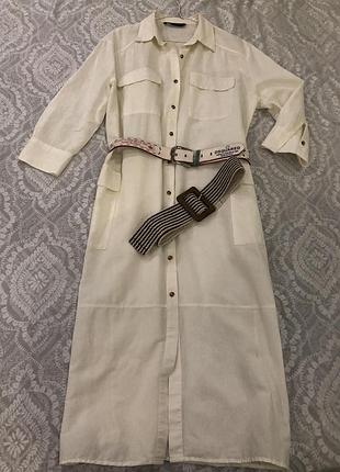 Плаття-сафарі zara, смісовий льон,eur xl