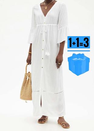 🥰 міді сукня на ґудзиках m&s 14 вискоза