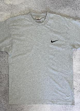 Вінтажна футболка nike solo swoosh y2k made in turkey