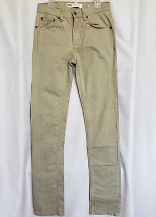 Підліткові/чоловічі джинси levi's 510 skinny (розмір 16а / w29) бежеві / хакі