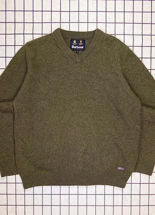 Свитер barbour essential lambswool 100% натуральная шерсть ягненка