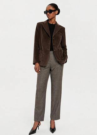 Блейзер пиджак коричневый из вельвета max mara