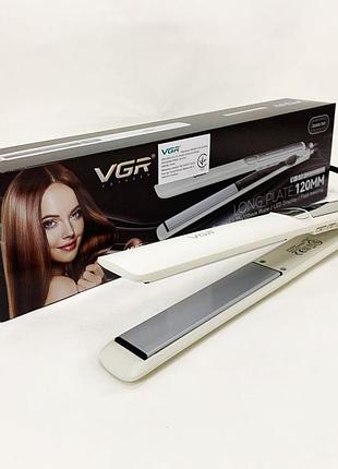 Плойка для волос vgr v-518 white выпрямитель с керамическими пластинами