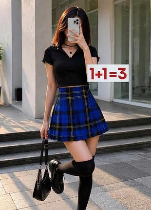1+1=3 🎁 шотландская мини юбка колт тартан от banner