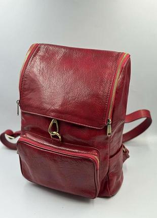 Italy leather backpack