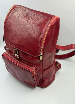 Italy leather backpack 2