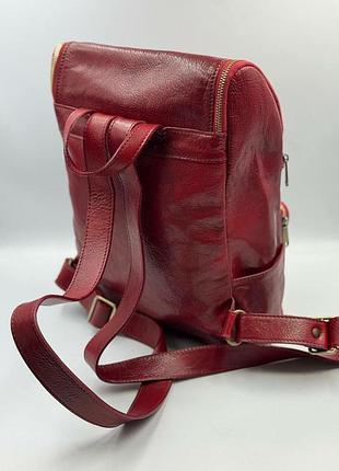 Italy leather backpack 3
