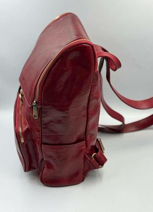 Italy leather backpack 5