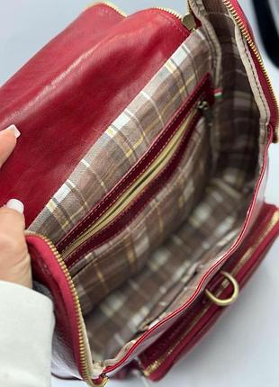 Italy leather backpack 6