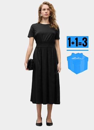 🥰 бавовняна міді сукня на резинці m&s