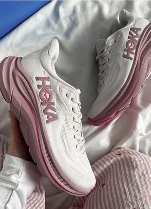 Кросівки hoka clifton 10 rose cream