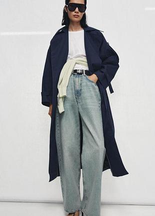 Тренч zw collection с ремнем от zara