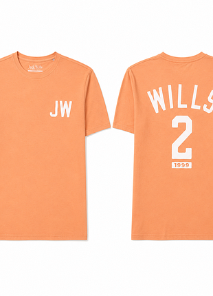 Помаранчева персикова оранжева футболка з принтом jack wills чоловіча