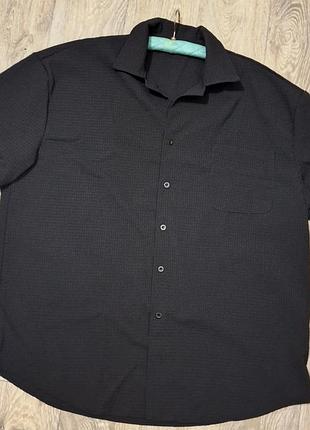 Рубашка тенниска мужская черная, батал, 3xl