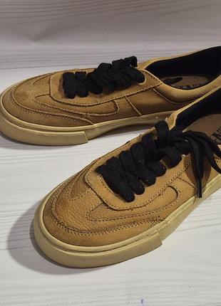 Кожаные кеды zara leather sneakers
