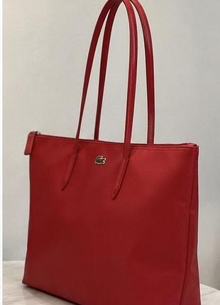 Сумка lacoste shopper червона — оригінал, ідеальний стан