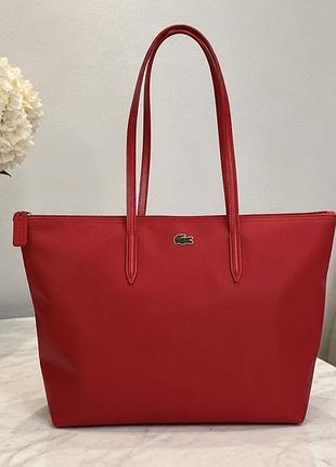 Сумка lacoste shopper червона — оригінал, ідеальний стан