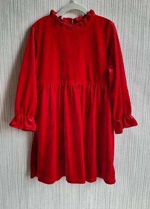 Неймовірна святкова велюрова сукня dunnes stores ❤️  110-116см