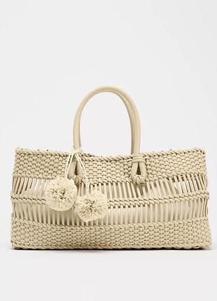 Плетена сумка zara