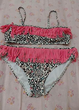 Купальник з лео принтом 12-13р