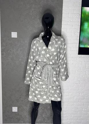 Плюшевий халат new look, l
