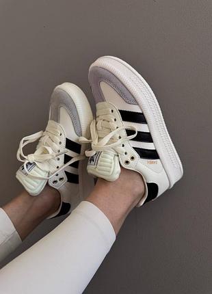 😍 женские кроссовки adidas samba xlg | white / black premium (4)