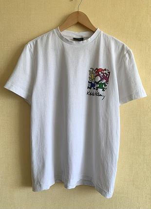Футболка мужская с принтом от keith haring 100% хлопок
