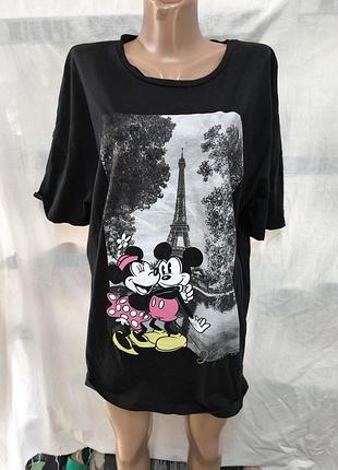Футболка женская батал микки минные маус
