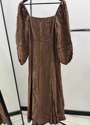 Міді сукня в горошок new look
