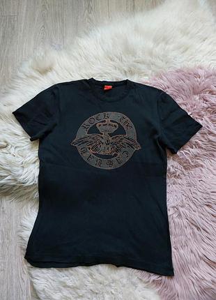 💙💛💜 актуальная черная грузовая футболка boss