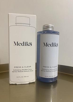 Відлущувальний тонік з саліциловою кислотою medik8 press & clear exfoliating tonic refill 150